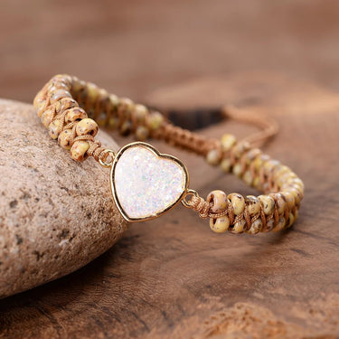 Tiger Eye Love Heart Opal Bracelet